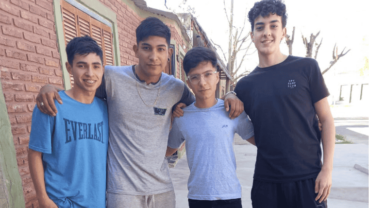 De izq a dcha: Jesús Ayala, Daniel Perillo, Tomás Machuca y Valentino Bisutti