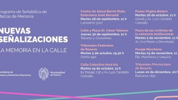 La agenda de actividades Marcas de Memoria.