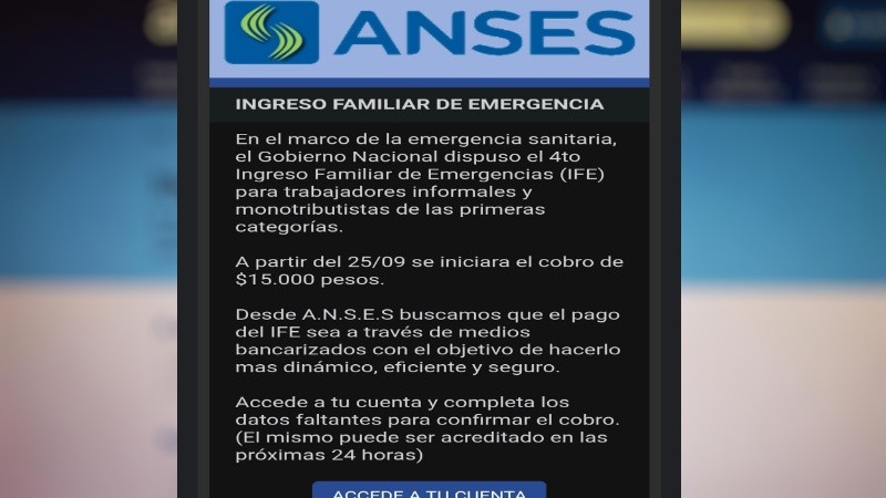 Advierten por nuevos intentos de estafa con el IFE de Ansés: cuidado ...