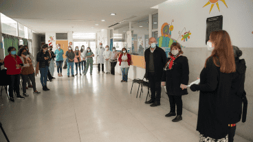 El acto de este martes en el Centro de Salud Barrio Plata Enfermero Ariel Morandi.