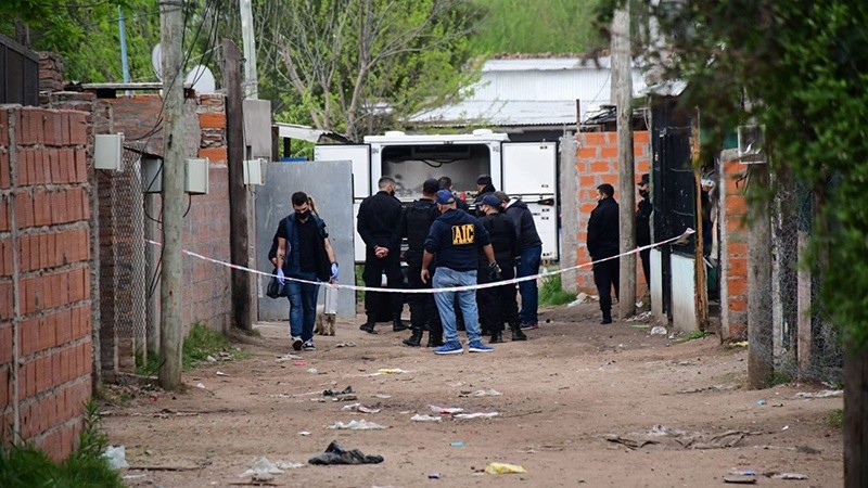 El crimen este jueves en la zona noroeste de Rosario.