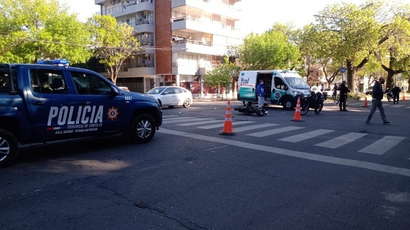 La escena del choque en Francia y Riobamba
