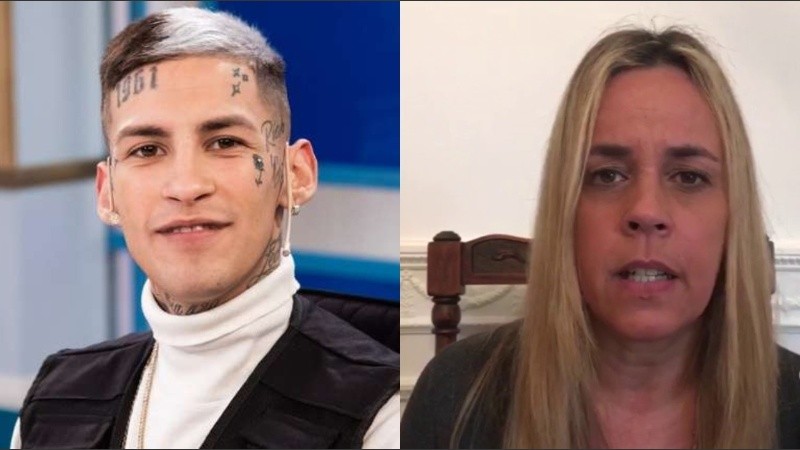 L-Gante y la concejala Daniela León