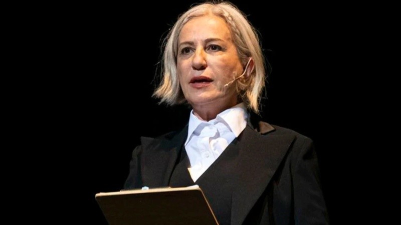 Mercedes Moran, en la función de Theodora.
