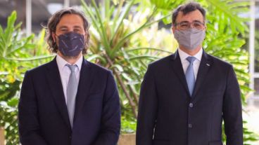 Santiago Cafiero y su par de Brasil, Carlos Franca.