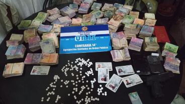 El material secuestrado durante el procedimiento.