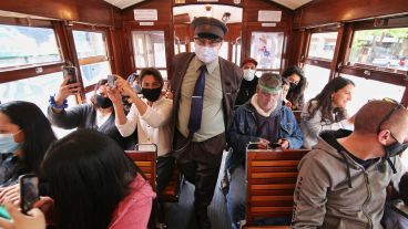 El tranvía volvió a circular este domingo en Rosario.