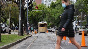 El tranvía volvió a circular este domingo en Rosario.