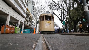 El tranvía volvió a circular este domingo en Rosario.