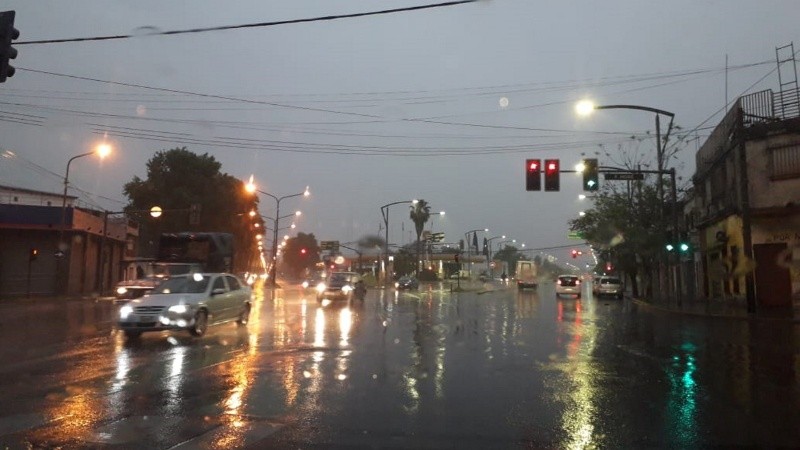 La lluvia intensa de este miércoles sobre Rosario
