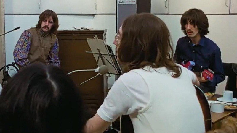 The Beatles en el el estudio Abbey Road.