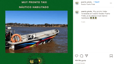El parador Puerto Pirata promocionó las lanchas naúticas desde Baigorria.