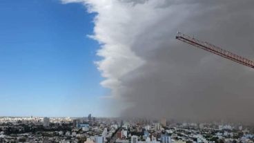 Así avanzaba la tormenta de viento sobre los centros urbanos.