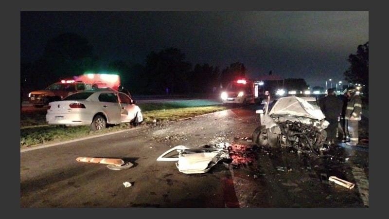 Los coches quedaron a pocos metros uno de otro.