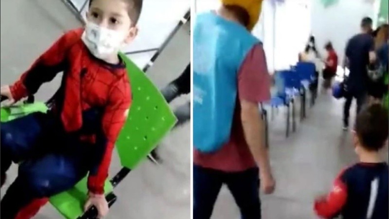 Video: un nene fue a vacunarse vestido de Hombre Araña y fue muy tierno  cómo lo llamaron las enfermeras | Rosario3