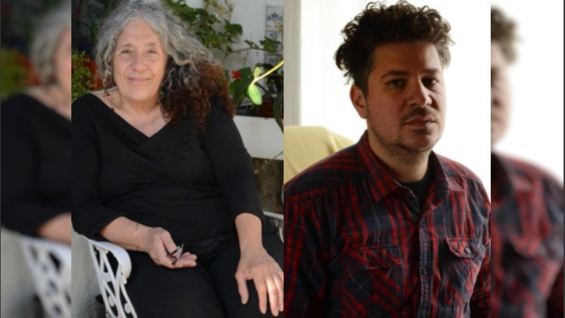 La autora Lila Gianelloni y el escritor Federico Aicardi 