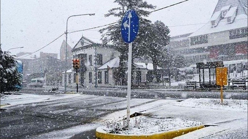 La nevada cambió por completo el paisaje de la capital fueguina.