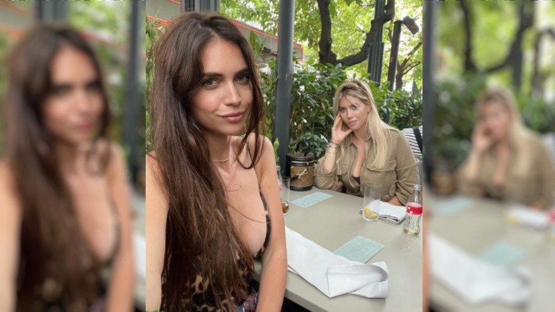 Zaira y Wanda Nara, en un encuentro en París