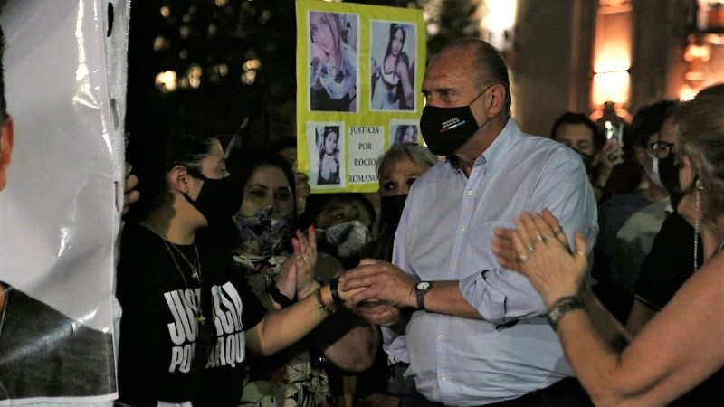 La tensa marcha este miércoles en el Monumento a la Bandera.