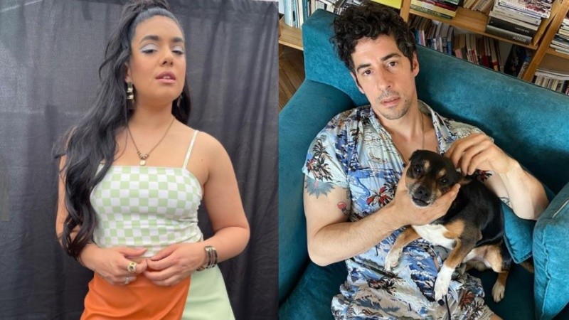 La cantante Ángela Leiva y el actor Esteban Lamothe.