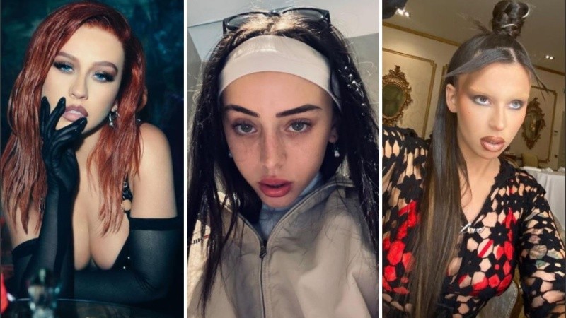 Christina Aguilera, Nicki Nicole y Nathy Peluso, juntas.