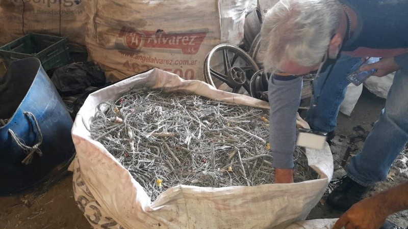 Parte del material secuestrado.