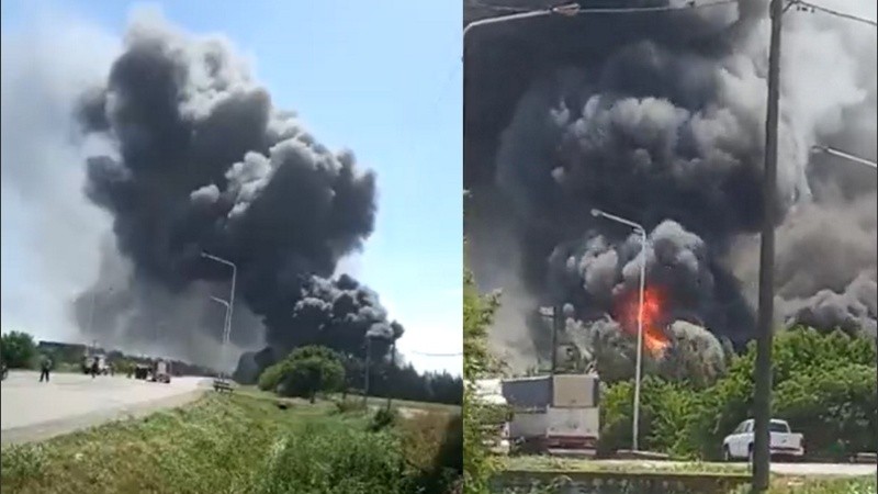 Así se veía el impresionate incendio en la zona