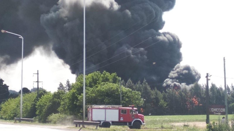 Así se veía el impresionante incendio en la zona