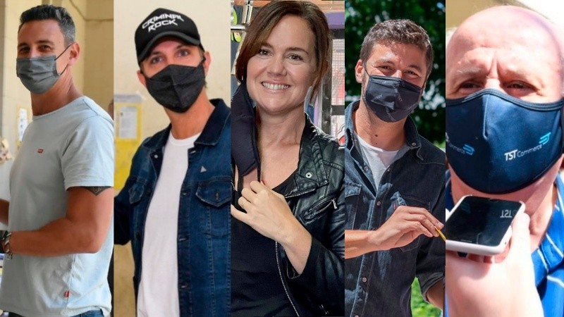 El momento de votación de los cinco candidatos este domingo.