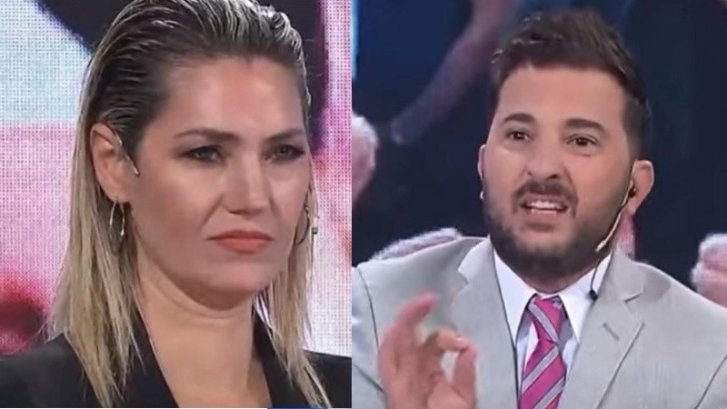 La senadora electa Carolina Losada y el periodista Diego Brancatelli.