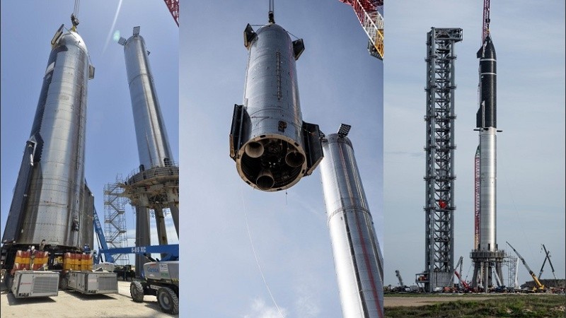 Starship alcanza los 120 metros de altura, lo que lo convierte en el cohete más alto jamás construido.