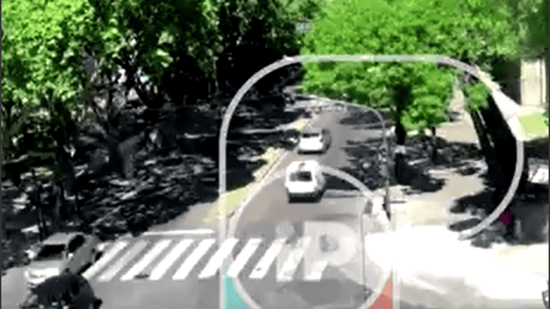 Las imágenes de la cámara de seguridad que captó la persecución