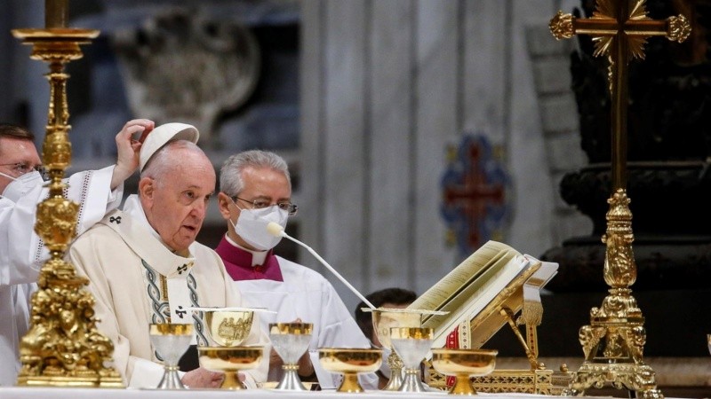 El papa Francisco en una misa para la juventud.
