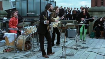 Una captura de "Get Back", la serie documental sobre The Beatles.