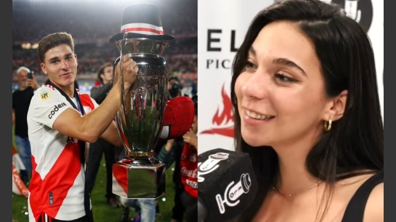 Posteriormente, en pleno festejos de los jugadores millonarios, la popular tikoker pudo ingresar al campo de juego y conocerlo en persona.