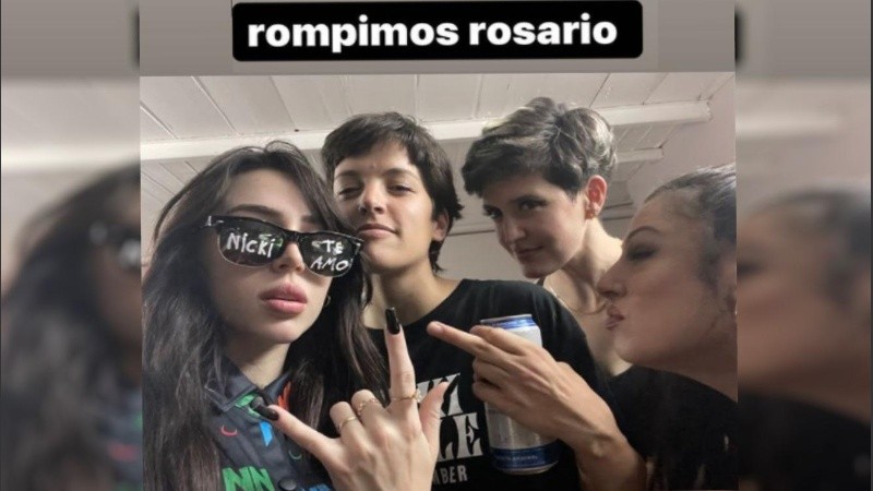 La publicación de Nicki Nicole terminado en primer show en Rosario.