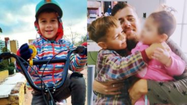 Lucio junto a sus papá, Christian Dupuy.