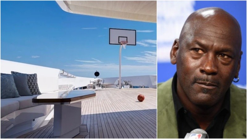 El seis veces campeón de la NBA se aseguró que no le falte una cancha de básquet en su embarcación.