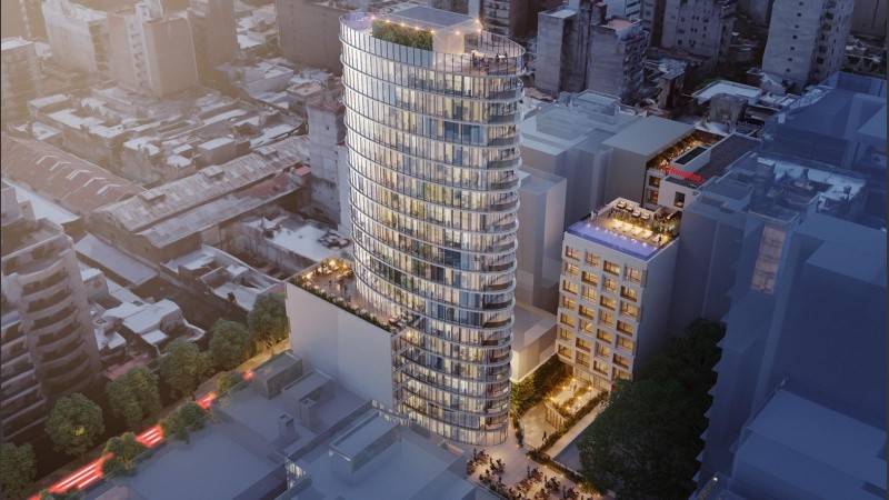 La maqueta del edificio que se construirá en San Lorenzo y Roca.