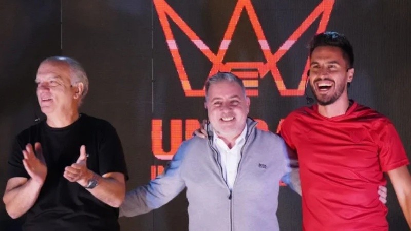 Néstor Grindetti, Fabián Doman y Juan Marconi.