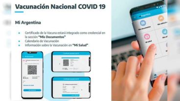 Al pase sanitario podrá accederse a través de la app "Mi Argentina".