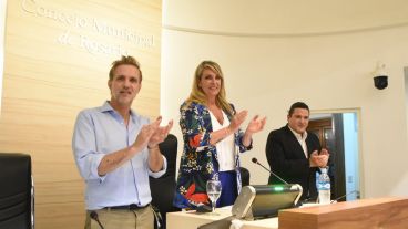 Las nuevas autoridades del Concejo rosarino.