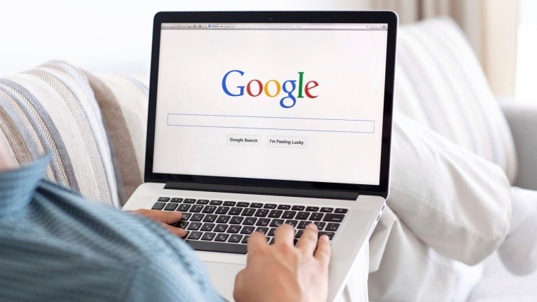 Simferopol, Russia - July 13, 2014: Google biggest Internet search engine. Google.com domain was registered September 15, 1997.
