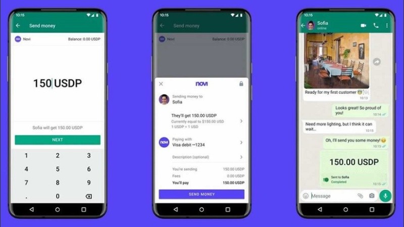 La novedad funciona en conjunto con Novi, la billetera digital de Meta.