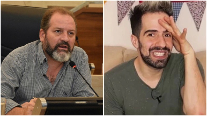 El concejal Cardozo y el artista denunciado por pedofilia.