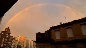 Toda la belleza del cielo rosarino tras la tormenta del domingo