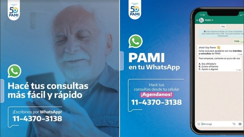 Con solo agendar el número +541143703138 en su dispositivo telefónico las personas interesadas tendrán la posibilidad de acceder a los datos sobre cartillas, profesionales y prestaciones..