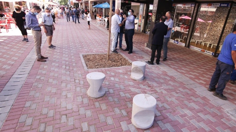 Así quedó el tramo remodelado en la peatonal San Martín.