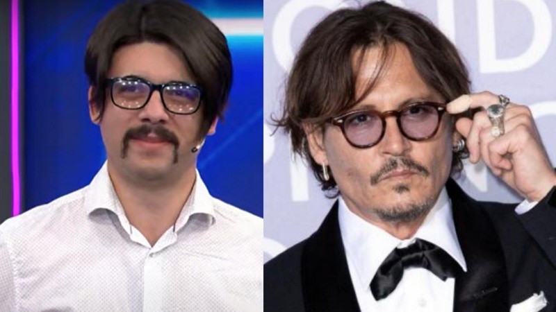 El doble y Johnny Depp.