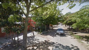 La cuadra donde fue el allanamiento de este miércoles.